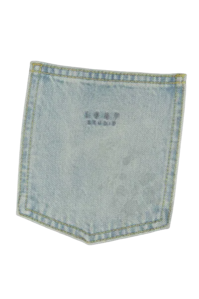 1989 Studio Denim Overshirt With Chest Pocket And Faded Wash In Blue