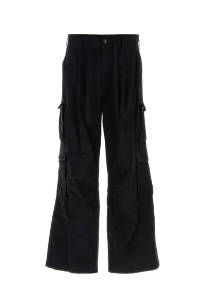 Dolce & Gabbana Multi-pocket Cotton-blend Cargo Pants In Black