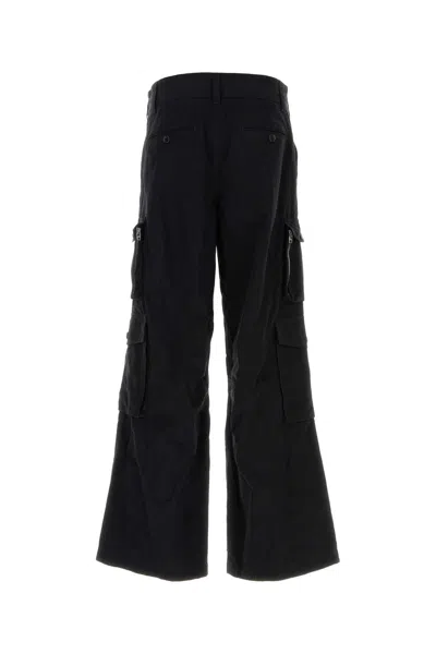 Dolce & Gabbana Multi-pocket Cotton-blend Cargo Pants In Black