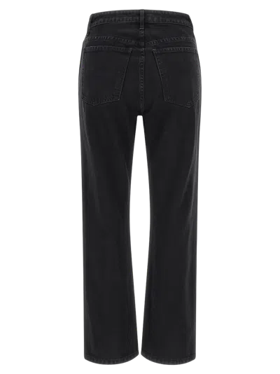 Khaite High-waisted Straight Jeans In Black