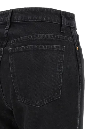 Khaite High-waisted Straight Jeans In Black