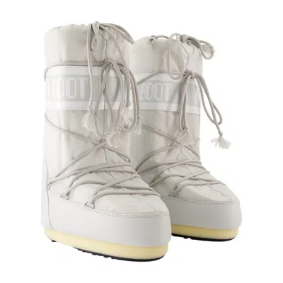 Moon Boot Icon Teddy Boots In Gray