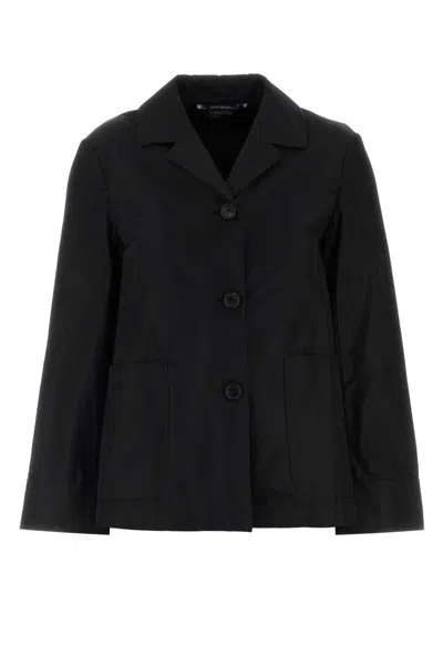 S Max Mara S Maxmara Cotton-polyester Blend Jacket In Black