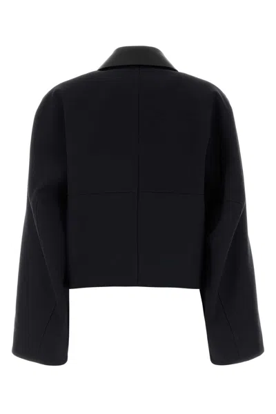 Givenchy A-line Cocoon Sleeve Jacket In Black