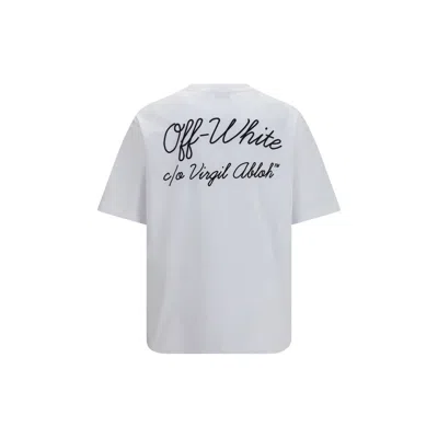 Off-white Script Logo Skate T-shirt In White