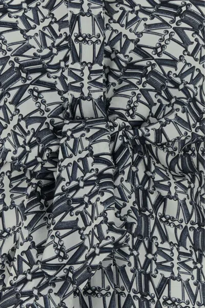 Max Mara Printed Silk Marte Shirt In Black