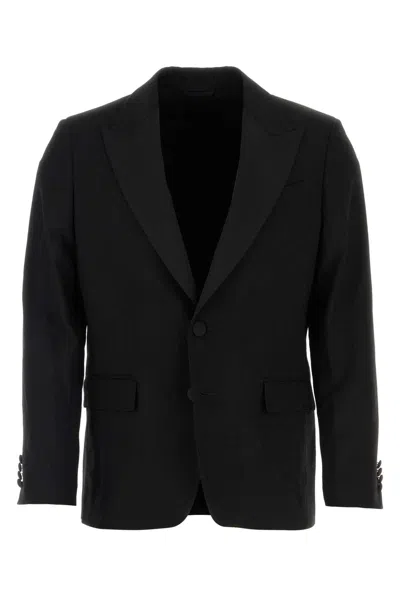 Etro Stretch Wool Blazer For Men In Black