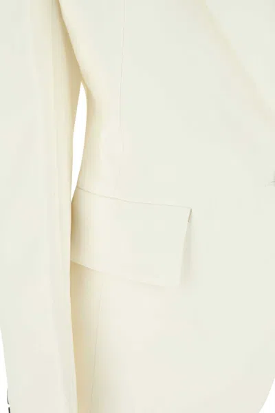 Alexandre Vauthier White Padded-shoulder Single-breasted Blazer In White
