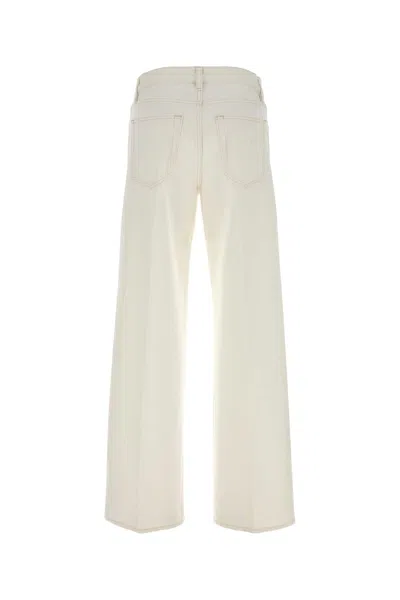 Frame The Stroll Jeans In White Denim In White