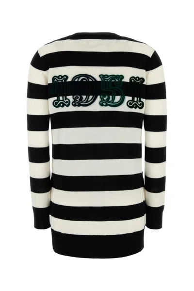 Max Mara Striped Virgin Wool Cardigan In Multi