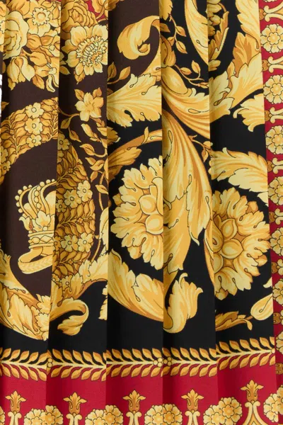 Versace Printed Silk Skirt In Multi