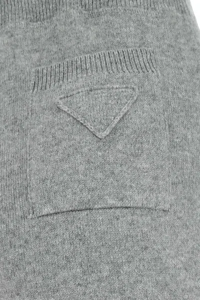 Prada Practical Cashmere-blend Joggers For Women In Gray
