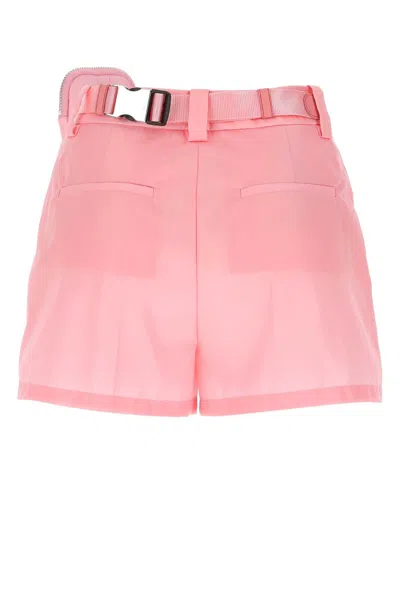 Prada Pink Nylon Shorts In Pink