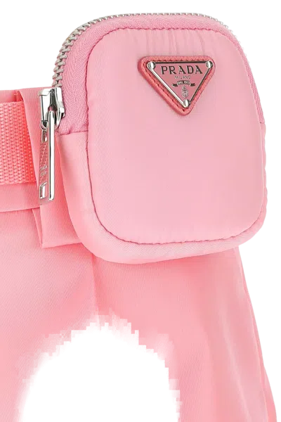 Prada Pink Nylon Shorts In Pink