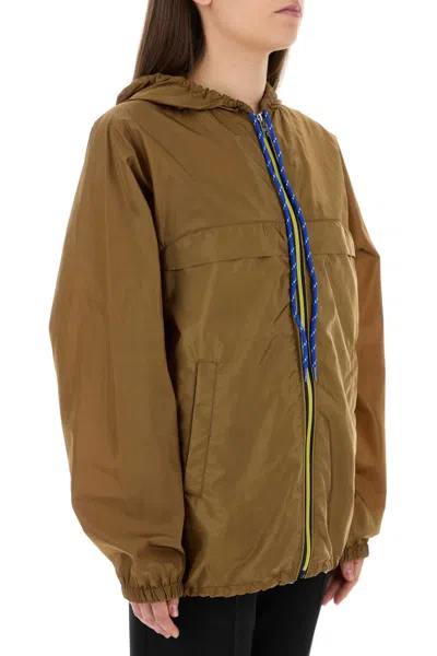 Prada Biscuit Re-nylon Jacket In Brown