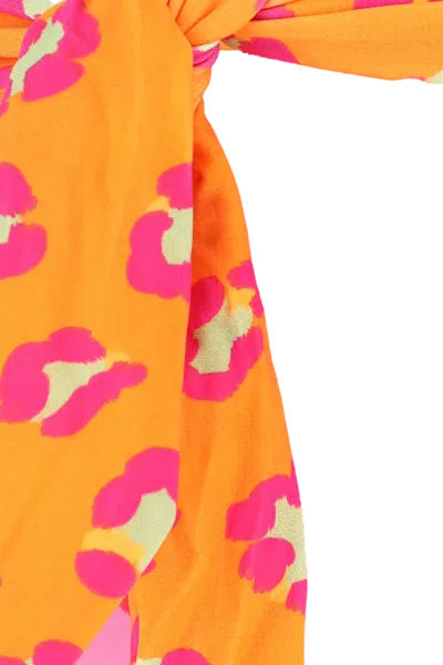 Farm Printed Stretch Polyester Bikini Bottom In Pink