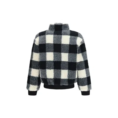 Givenchy Wool-blend Check-pattern Fleece Jacket In Blue