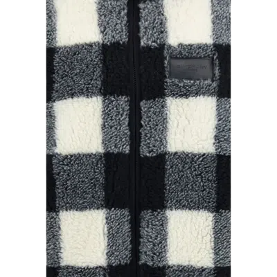 Givenchy Wool-blend Check-pattern Fleece Jacket In Blue