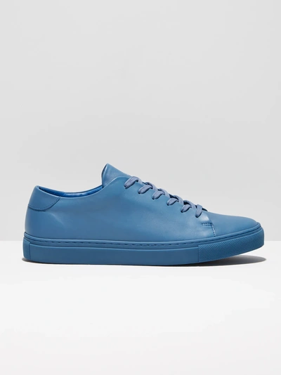 Shop Frank + Oak Park Leather Low-top Sneakers In Blue