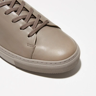 Shop Frank + Oak Park Leather Low-top Sneakers In Grey