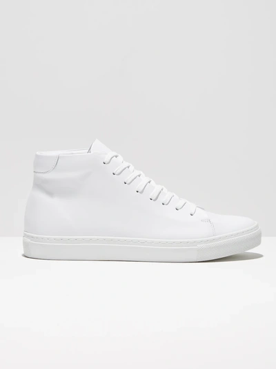 Shop Frank + Oak Park Leather High-top Sneakers In White