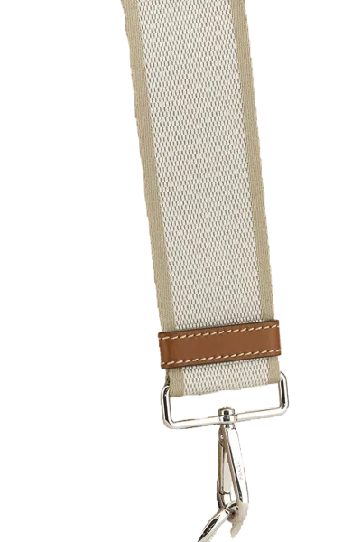 Prada Canvas Backpack 30 X 50 X 20 Cm With Silver Metal Finishing In Beige