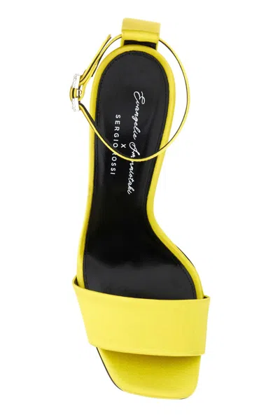 Sergio Rossi Satin Ankle-strap Heel Sandal In Multi