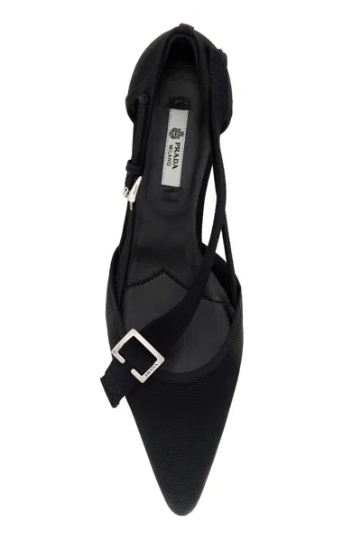 Prada Black Pointed Toe Pumps In Black