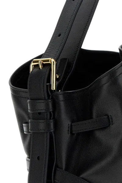 Givenchy Drawstring Leather Shoulder Bag In Black
