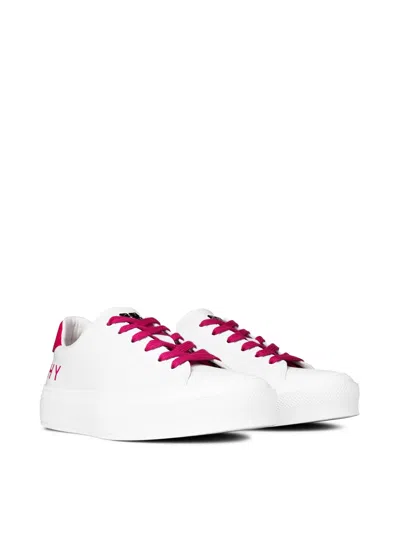 Givenchy Logo-print Leather Low-top Sneakers In White