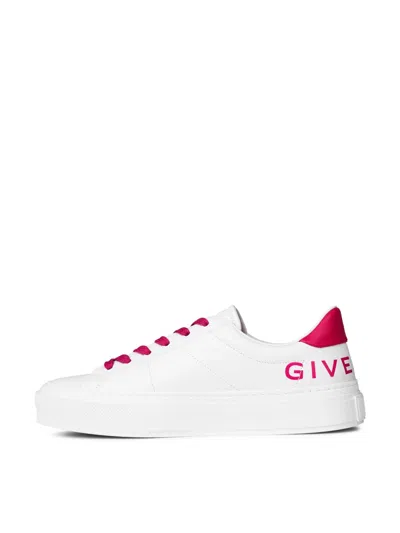 Givenchy Logo-print Leather Low-top Sneakers In White