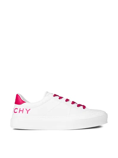 Givenchy Logo-print Leather Low-top Sneakers In White