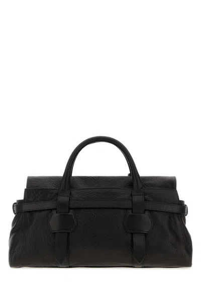 Dsquared2 Textured Leather Top Handle Bag In Black