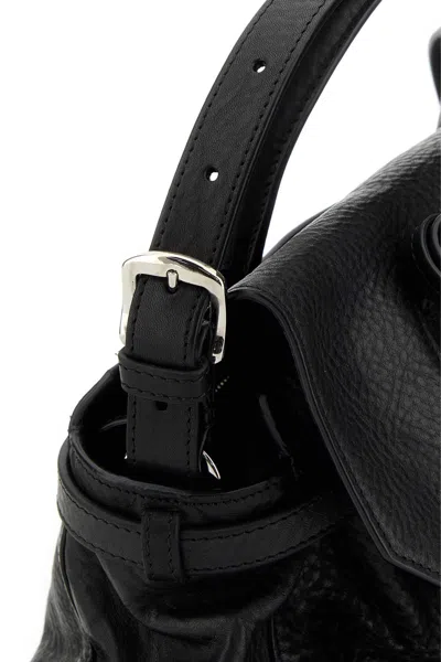 Dsquared2 Textured Leather Top Handle Bag In Black