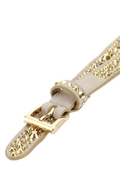 Prada Cintura Belt In Silver
