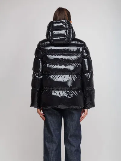 Pinko Quilted Polyamide Puffer Down Jacket In Black