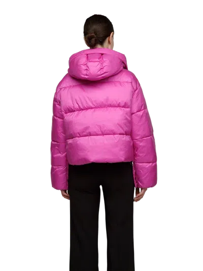 Pinko Quilted Polyamide Down Jacket In Pink