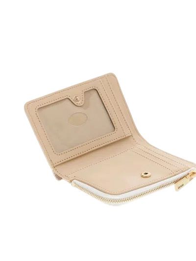 Guess Quilted Polyurethane Card Case In White