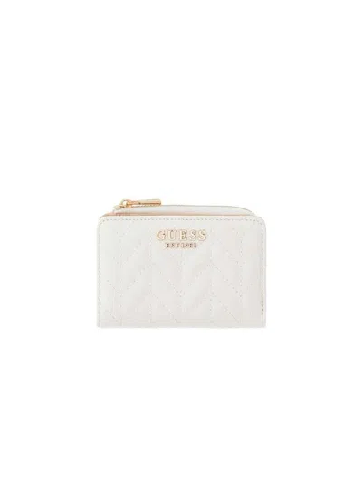 Guess Quilted Polyurethane Card Case In White