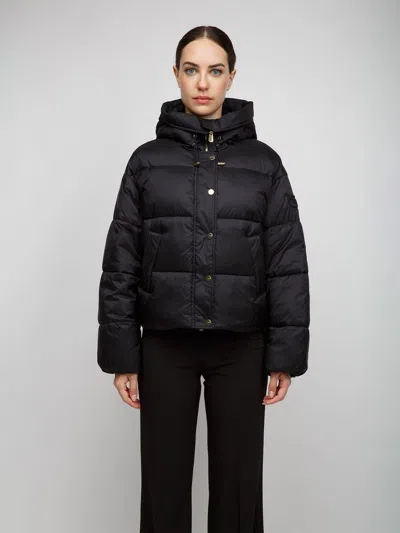 Pinko Quilted Puffer Down Jacket In Black