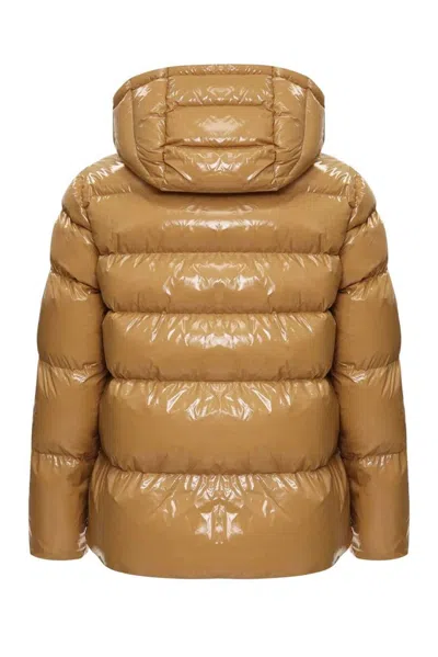 Pinko Quilted Polyamide Down Jacket In Yellow