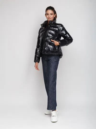 Pinko Quilted Polyamide Puffer Down Jacket In Black