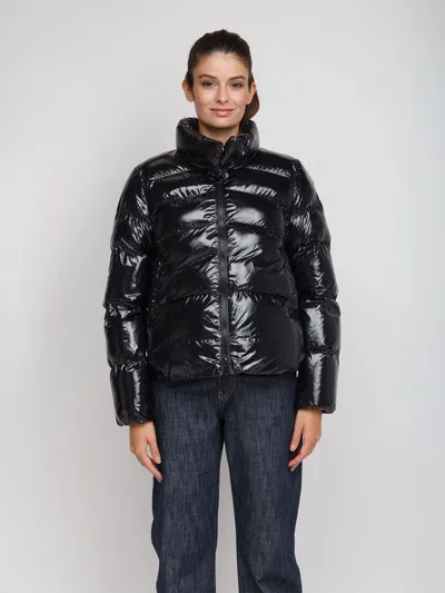 Pinko Quilted Polyamide Puffer Down Jacket In Black