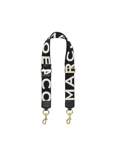 Marc Jacobs Logo-print Webbing Strap In Black