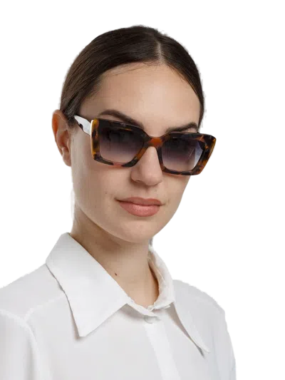 Ana Hickmann Ah9515 Honey Tortoiseshell Acetate Sunglasses In Multi