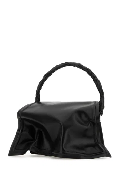 Y/project Y Project Sculptural Leather Top Handle Bag In Black