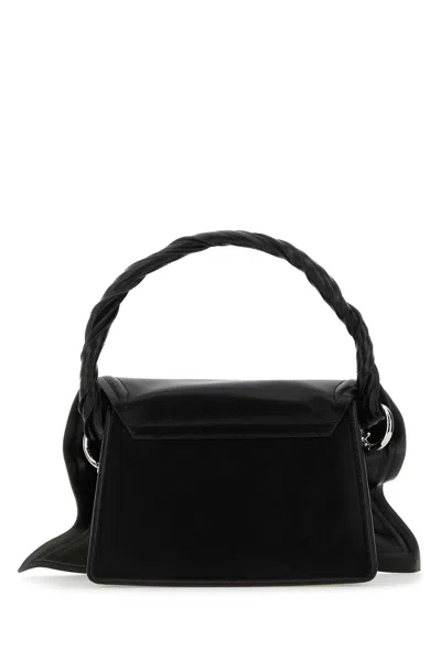 Y/project Y Project Sculptural Leather Top Handle Bag In Black