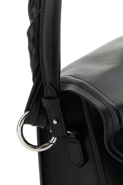 Y/project Y Project Sculptural Leather Top Handle Bag In Black