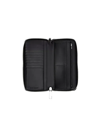 Marc Jacobs Striped Cotton Wallet In Navy