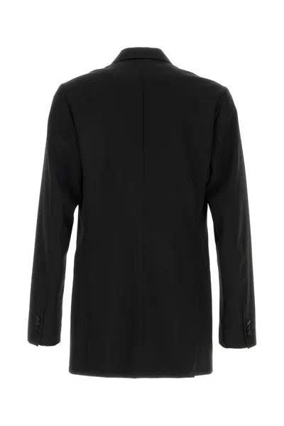 Dries Van Noten Black Wool Blend Bartux Blazer In Black